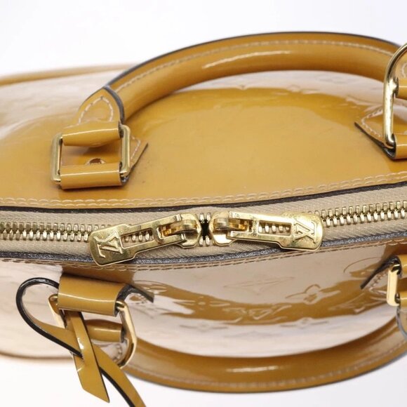 LOUIS VUITTON Monogram Vernis Alma PM Hand Bag Citrin M90101 LV Auth 132762 - Picture 13 of 16